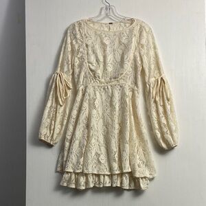 Free People Ivory and Cream Lace Boho Dress